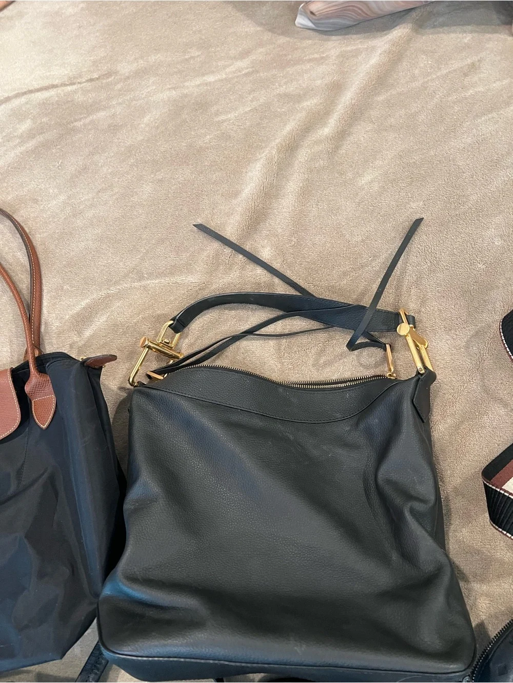 Tumi Black Nylon Crossbody Messenger Bag with Front Zip Pockets